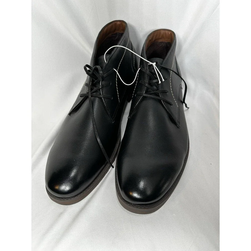 Fairlane Mens Black Shoes Size 12 Derby /Dress/Casual/Work Shoes New Without Box